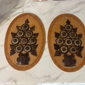 Vintage Floral wood Wall Art Plaques